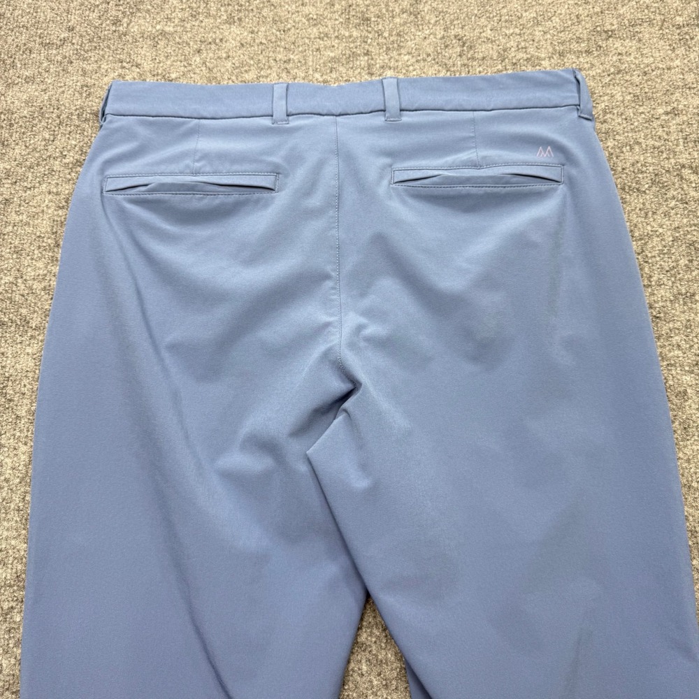 Mizzen + Main Helmsman Slim Blue Performance Chino Golf Pants 32W 30L Mens - Picture 8 of 9